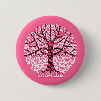 live love earth 6 cm round badge
