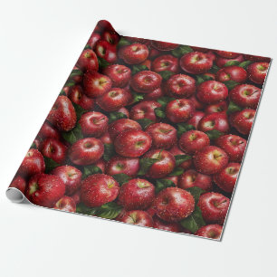 Live, Love, Eat Apples Wrapping Paper