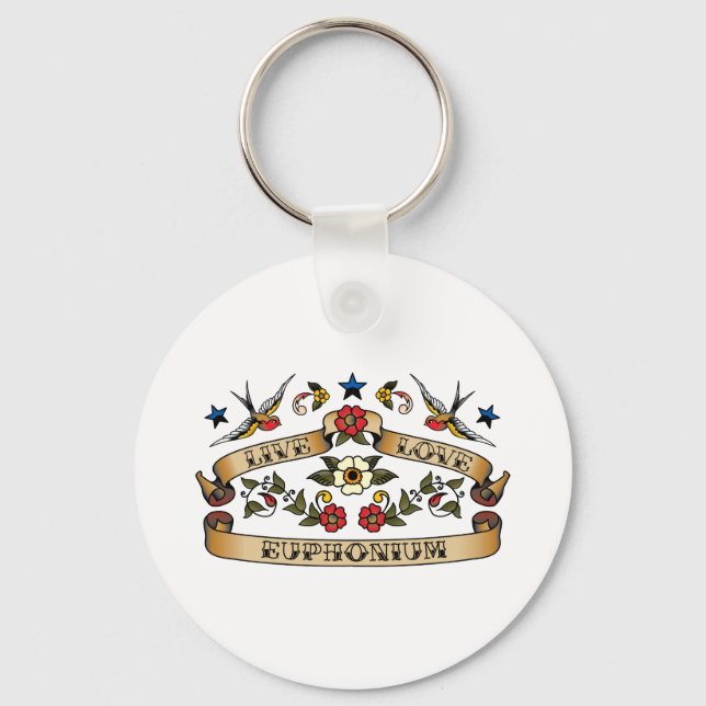 Live Love Euphonium Key Ring (Front)