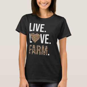 Live Love Farm Lover Graphic Women and Girls Farme T-Shirt