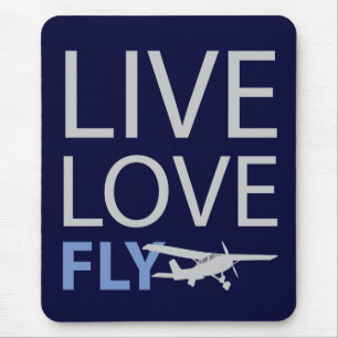 Live Love Fly Mouse Mat