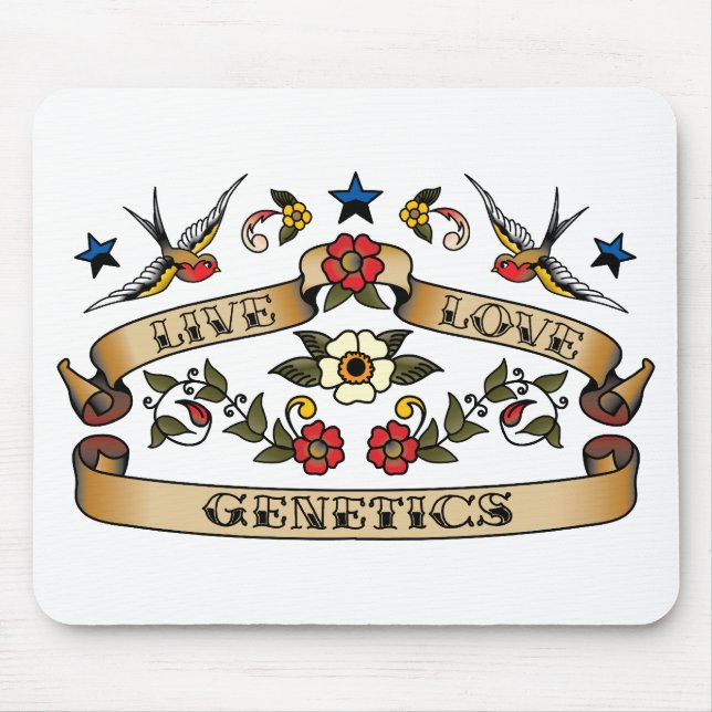 Live Love Genetics Mouse Mat (Front)