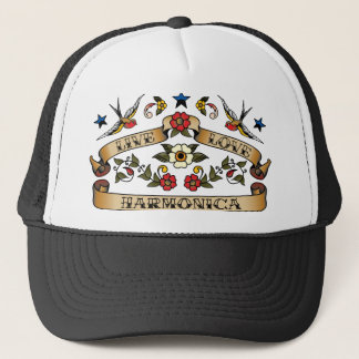Live Love Harmonica Trucker Hat