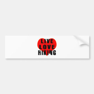 Live Love Hiking Bumper Sticker