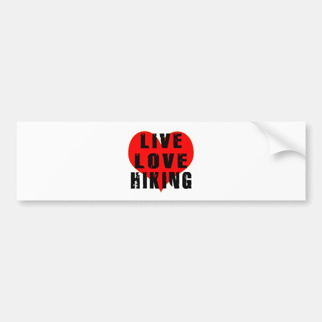 Live Love Hiking Bumper Sticker (Front)