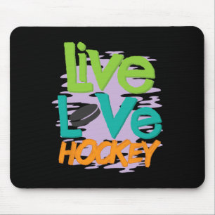Live Love Hockey Mouse Mat