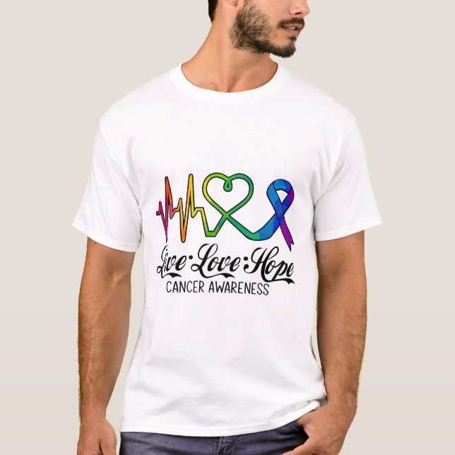 Live Love Hope Cancer Awareness Tshirt (Front)