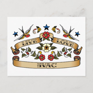 Live Love HVAC Postcard
