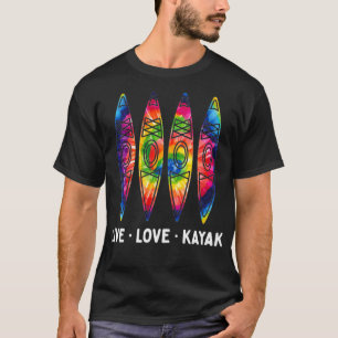 Live Love Kayak Funny Kayaking Enthusiast Boating T-Shirt