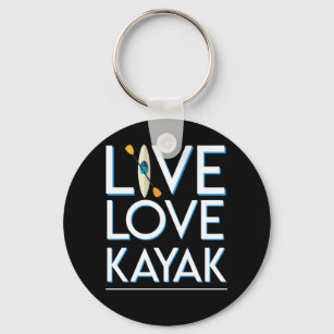 Live Love Kayak Kayaking Awesome Design Key Ring