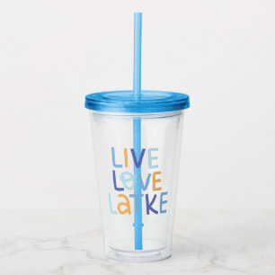 Live Love Latke Hanukkah Design Acrylic Tumbler