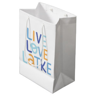 Live Love Latke Hanukkah Design Medium Gift Bag
