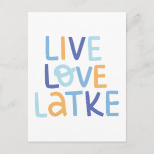 Live Love Latke Hanukkah Design Postcard