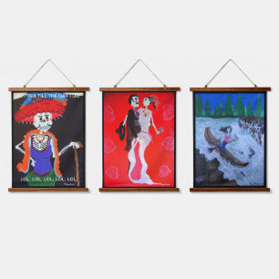 Live, love, laugh, be funny  hanging tapestry