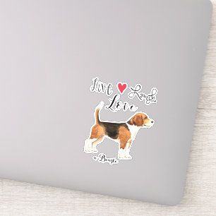 Live Love Laugh Beagle Vinyl Sticker