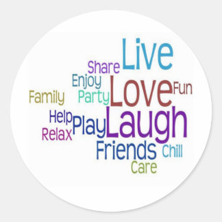 Live Love Laugh Classic Round Sticker