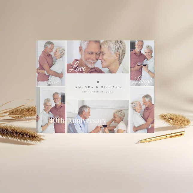 Live, Love, Laugh Colour Photo Anniversary Guest Book (Live, Love, Laugh Color Photo Anniversary Guest Book)
