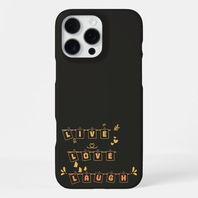 Live Love Laugh Cute Notedry iPhone Case (Back)