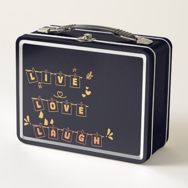 Live Love Laugh Cute Notedry Metal Lunchbox (Front)