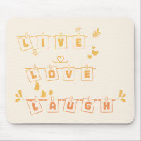 Live Love Laugh Cute Notedry Mousepad