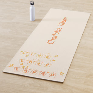 Live Love Laugh Cute Notedry Yoga Mat