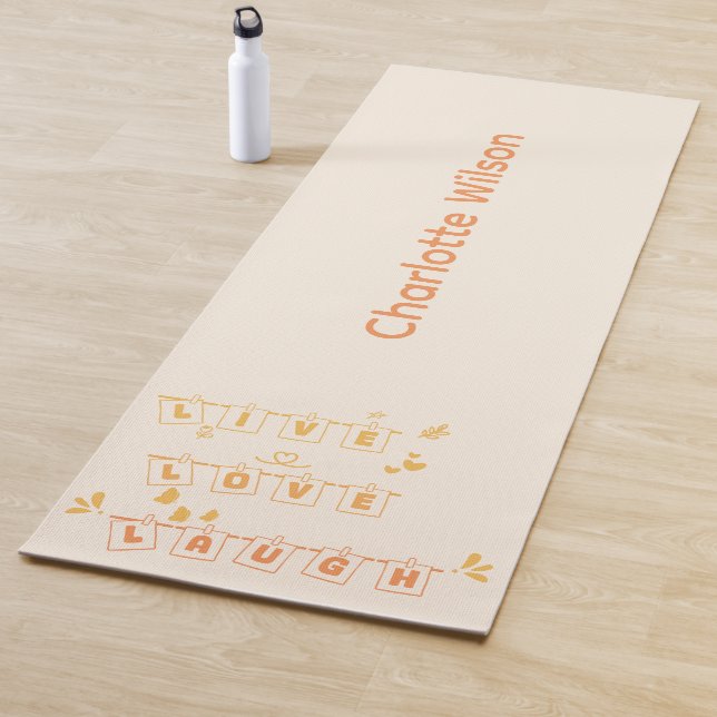 Live Love Laugh Cute Notedry Yoga Mat (In Situ)