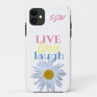 Live Love Laugh fun colourful type white