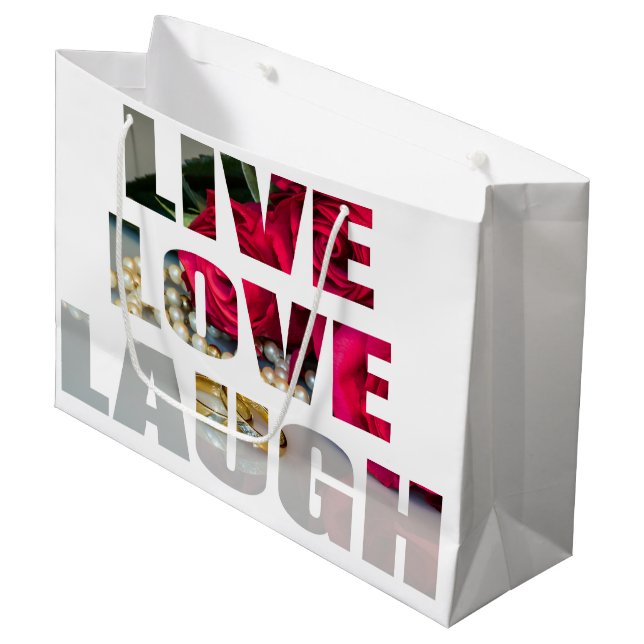 Live Love Laugh Gift Bag (Front Angled)
