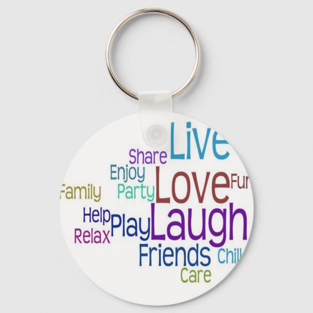 Live Love Laugh Key Ring (Front)