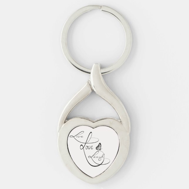 Live Love Laugh Key Ring (Front)