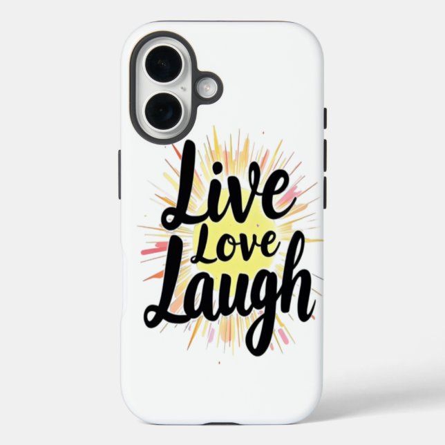 Live Love Laugh Motivational Burst Case-Mate iPhone Case (Back)