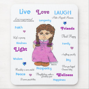 Live Love Laugh Mouse Mat