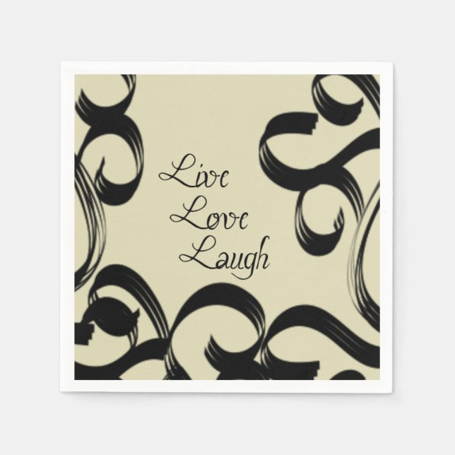 Live, Love, Laugh Napkin (Front)