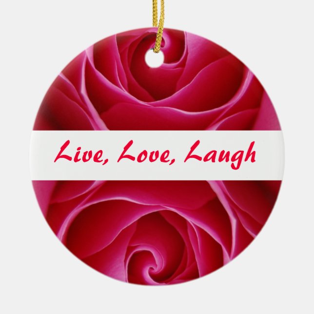 Live, Love, Laugh Ornament (Front)