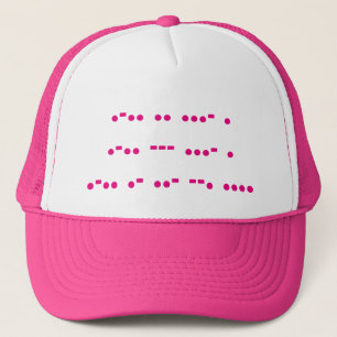 Live, Love, Laugh Quote in Morse Code Funny Trucker Hat