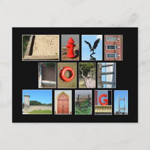 LIVE LOVE LAUGH Spelled out with picture letters Postcard