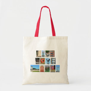 LIVE LOVE LAUGH Spelled out with picture letters Tote Bag