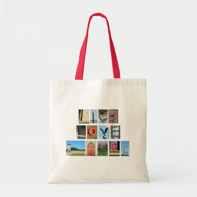 LIVE LOVE LAUGH Spelled out with picture letters Tote Bag (Front)