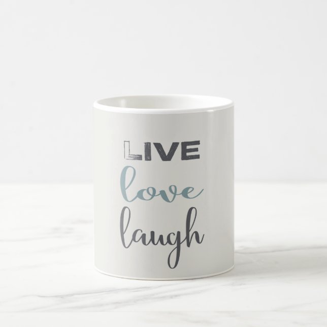 Live Love Laugh Typography | Coffee Mug (Center)