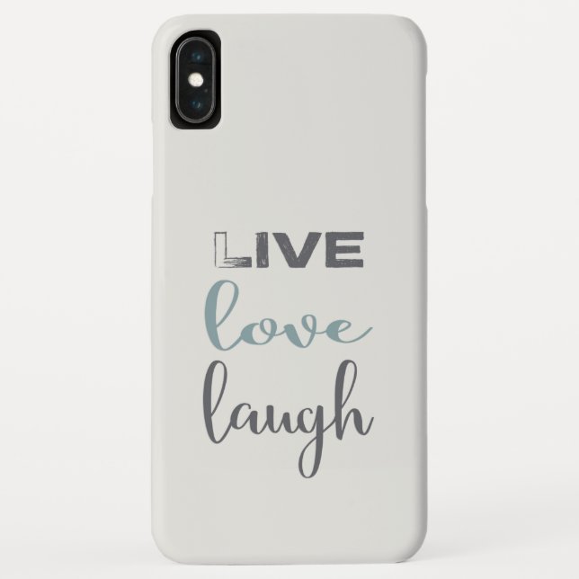 Live Love Laugh Typography Quote Case-Mate iPhone Case (Back)