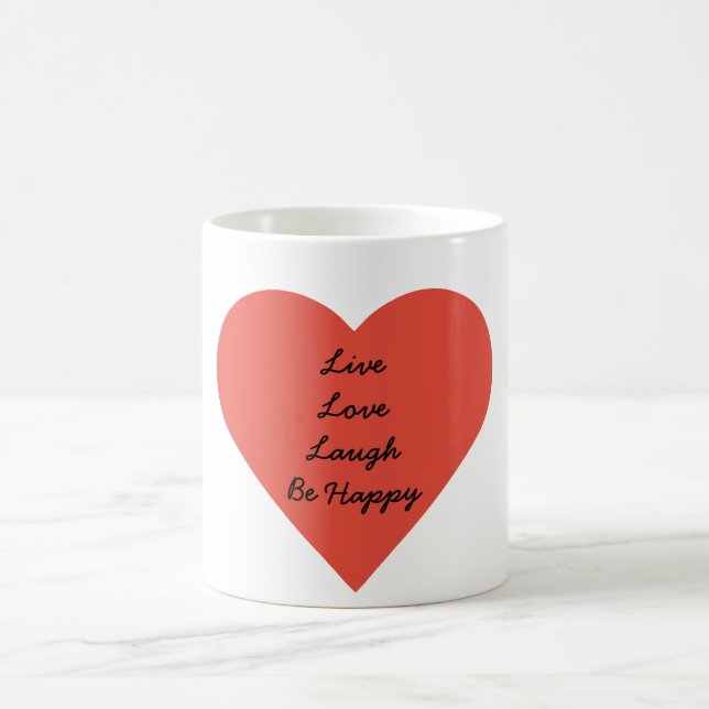Live Love Laugh White 11 oz Classic White Mug (Center)