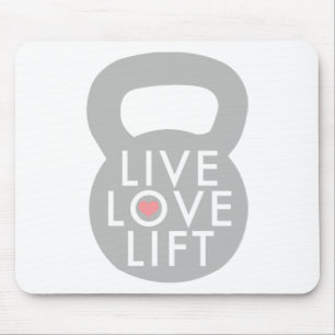 Live Love Lift Kettlebell Mouse Mat