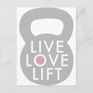 Live Love Lift Kettlebell Postcard