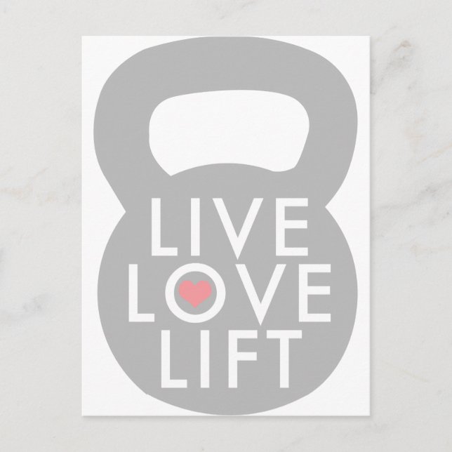 Live Love Lift Kettlebell Postcard (Front)