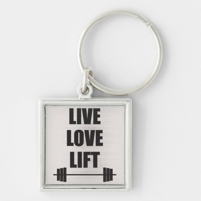 Live, Love, Lift Key Ring (Front)