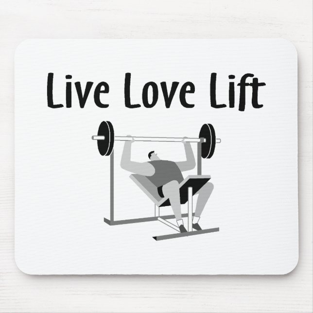 Live Love Lift Mouse Mat (Front)