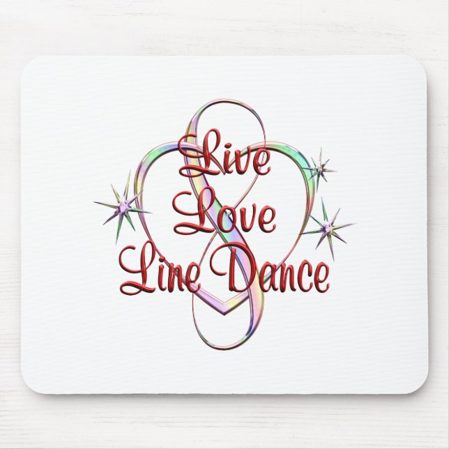 Live Love Line Dance Mouse Mat (Front)
