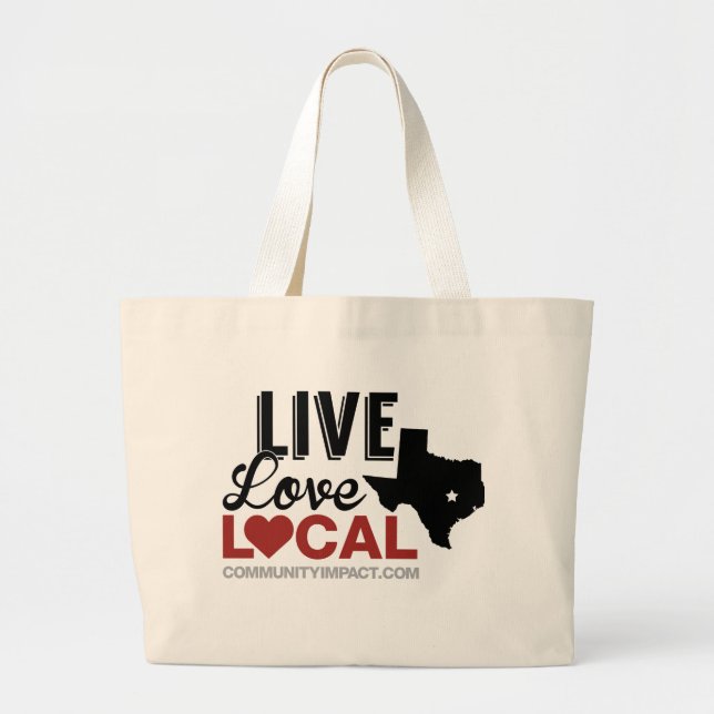 Live Love Local Texas tote bag (Front)