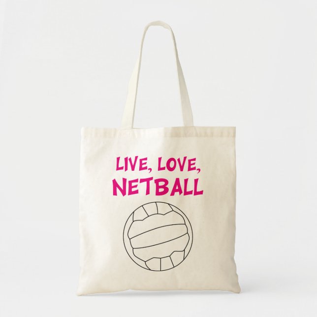 Live Love Netball Tote Bag (Front)