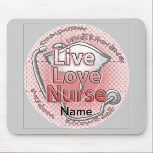 Live Love Nurse Mouse Mat